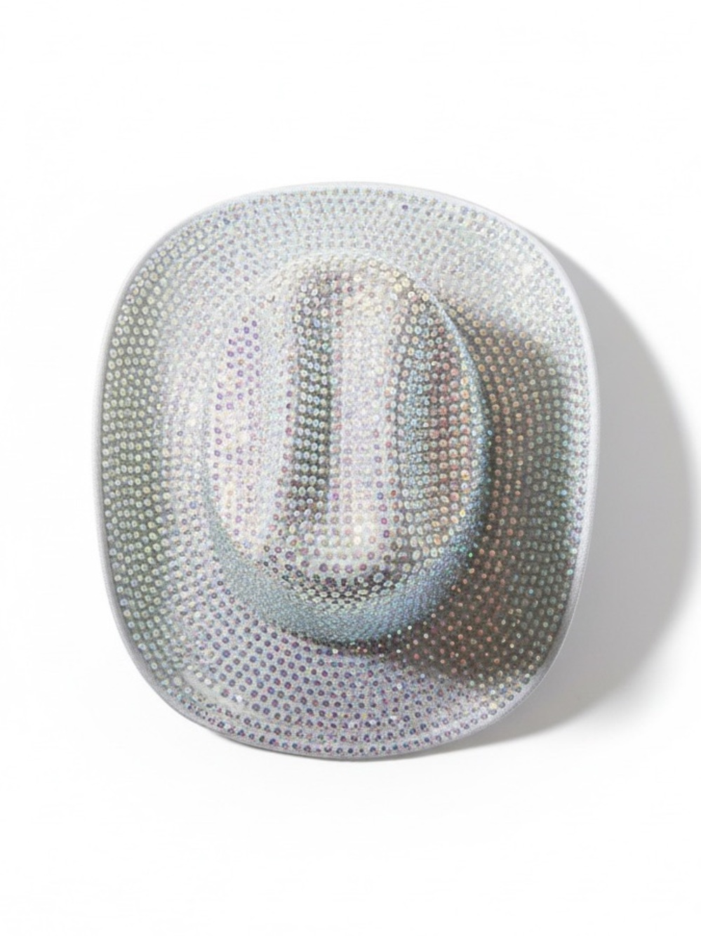 Iridescent Crystal Cowboy Hat - Women Accessories